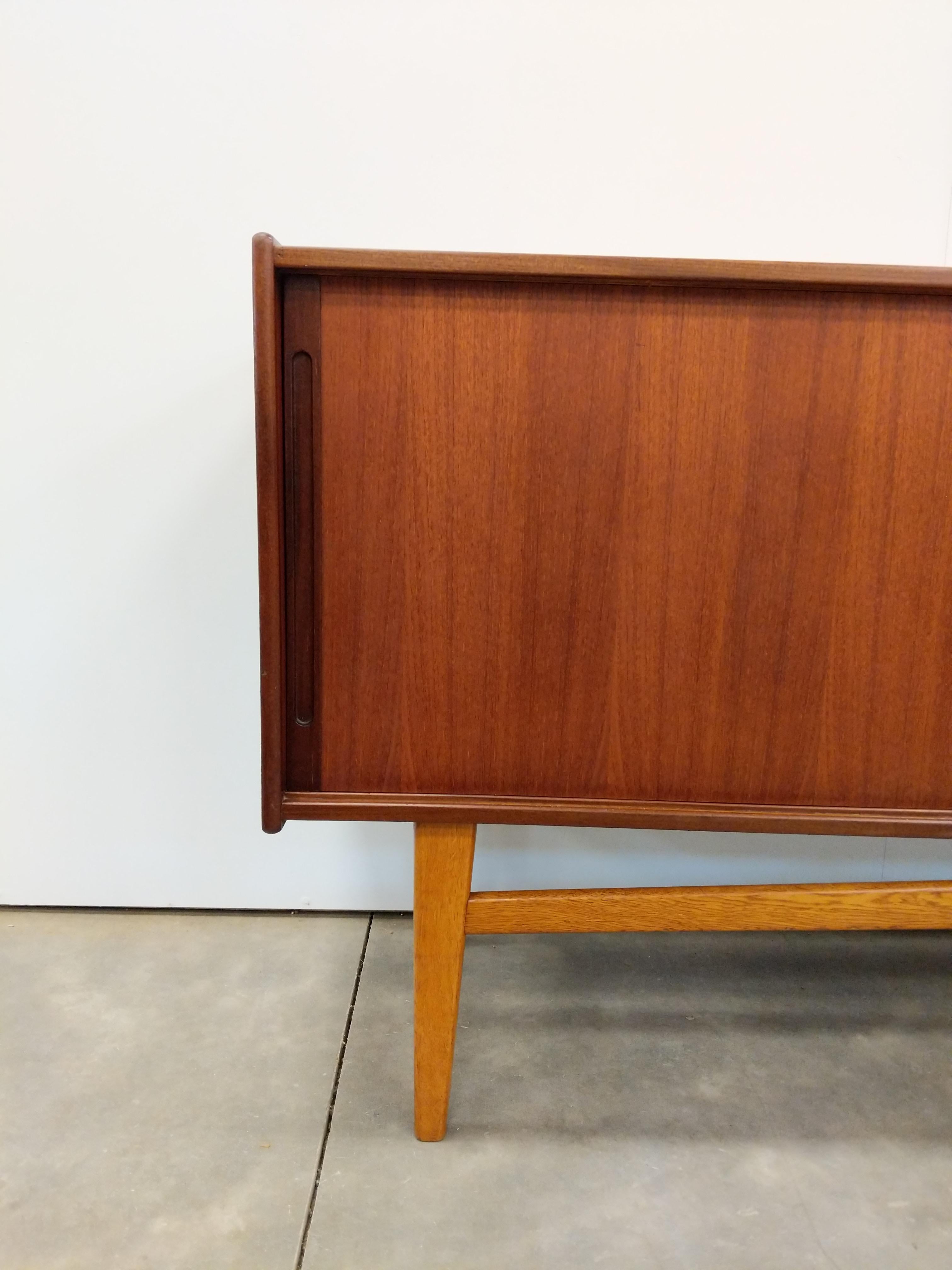 Vintage Swedish Mid Century Modern Teak Credenza by Ulferts For Sale 1