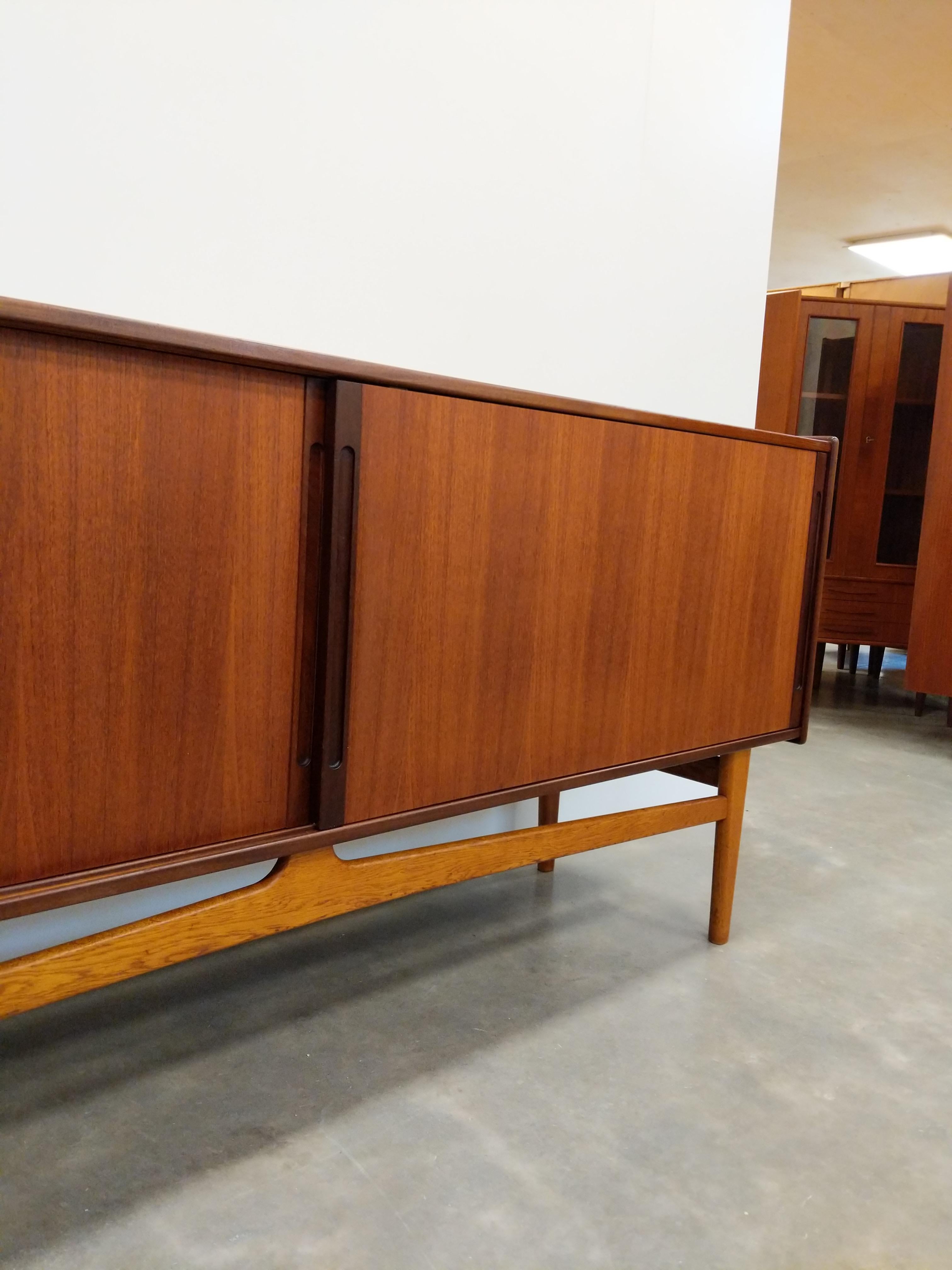 Vintage Swedish Mid Century Modern Teak Credenza by Ulferts For Sale 2