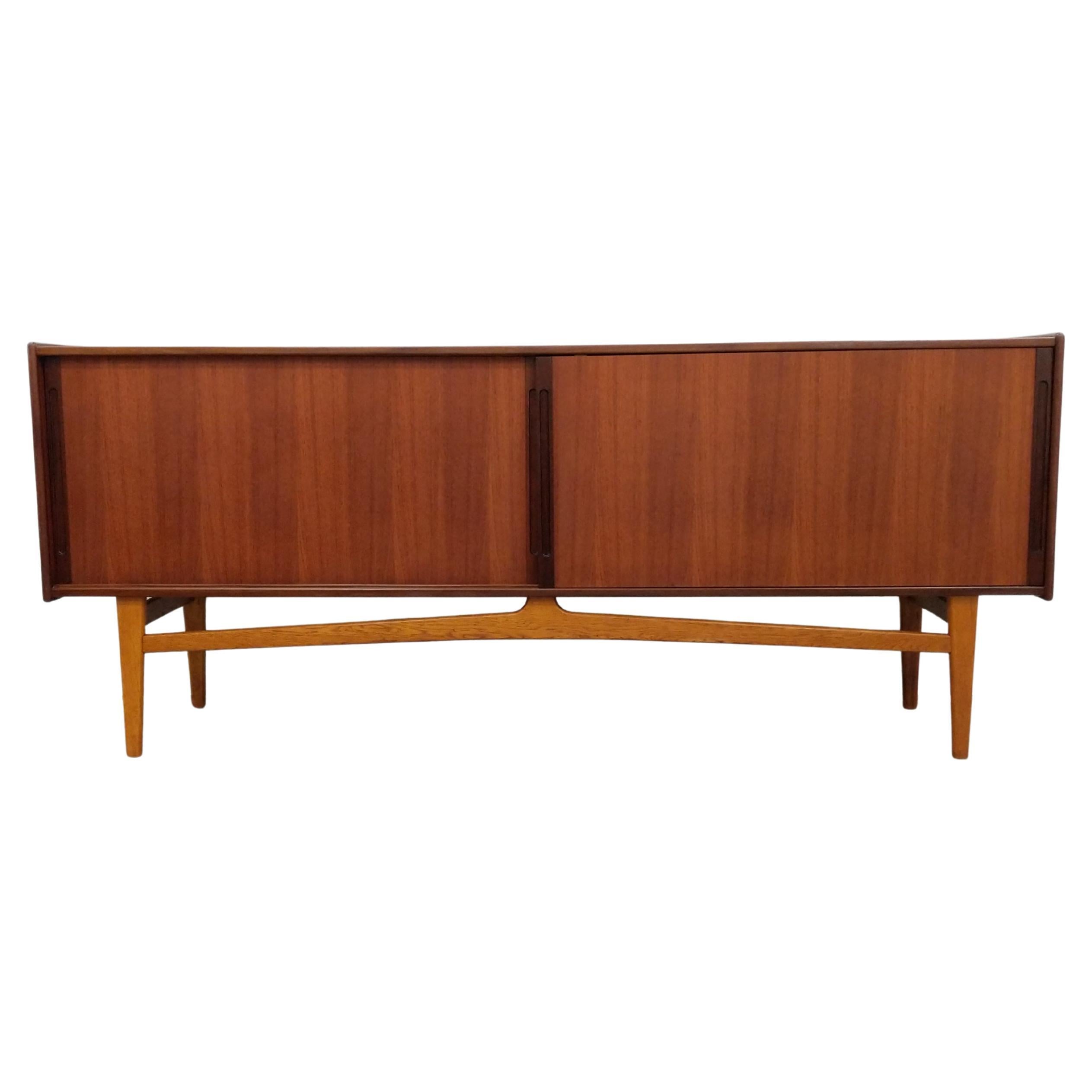 Vintage Swedish Mid Century Modern Teak Credenza by Ulferts For Sale