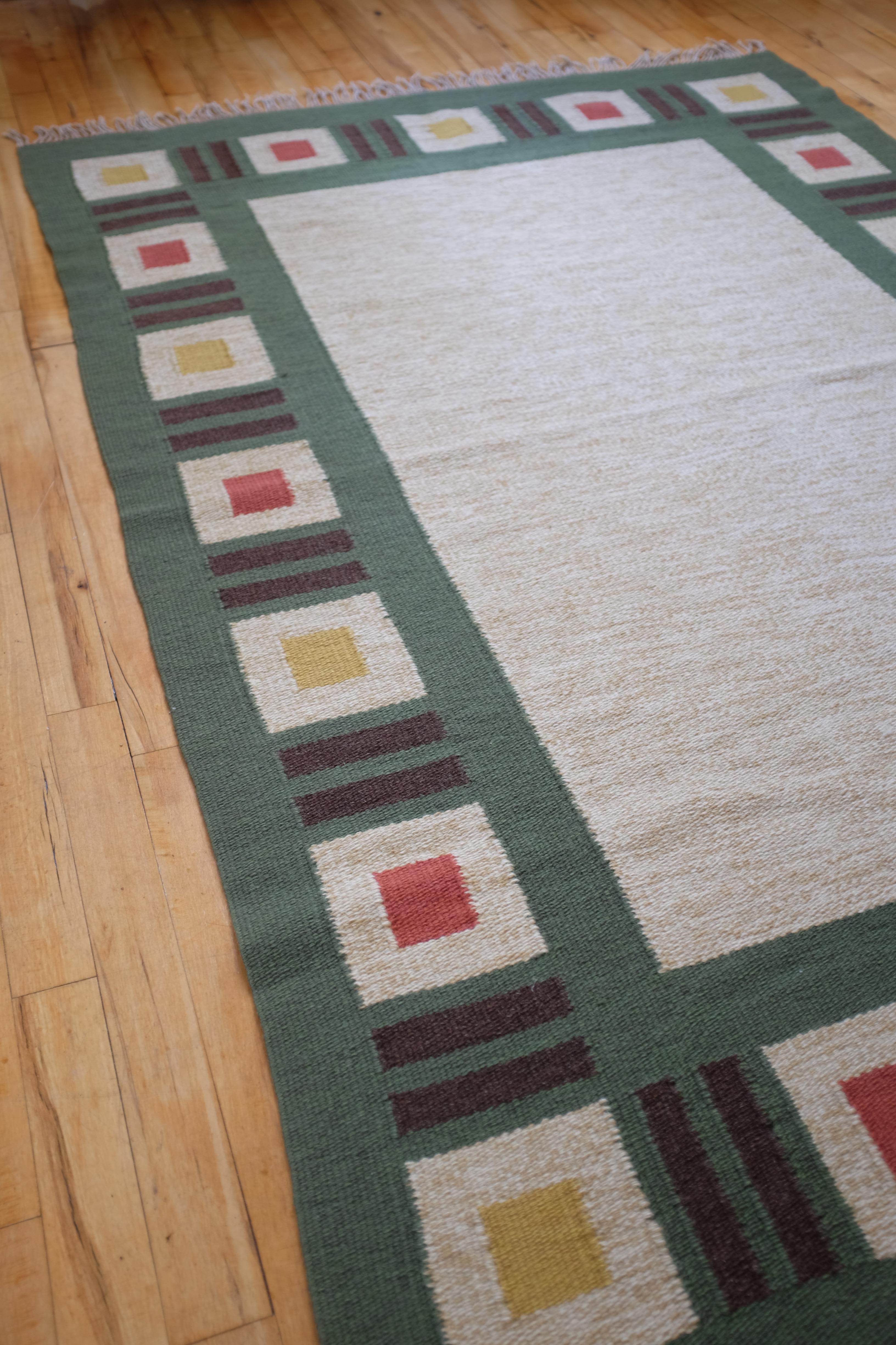 Scandinave moderne Vintage Swedish Mid-century rug en vente