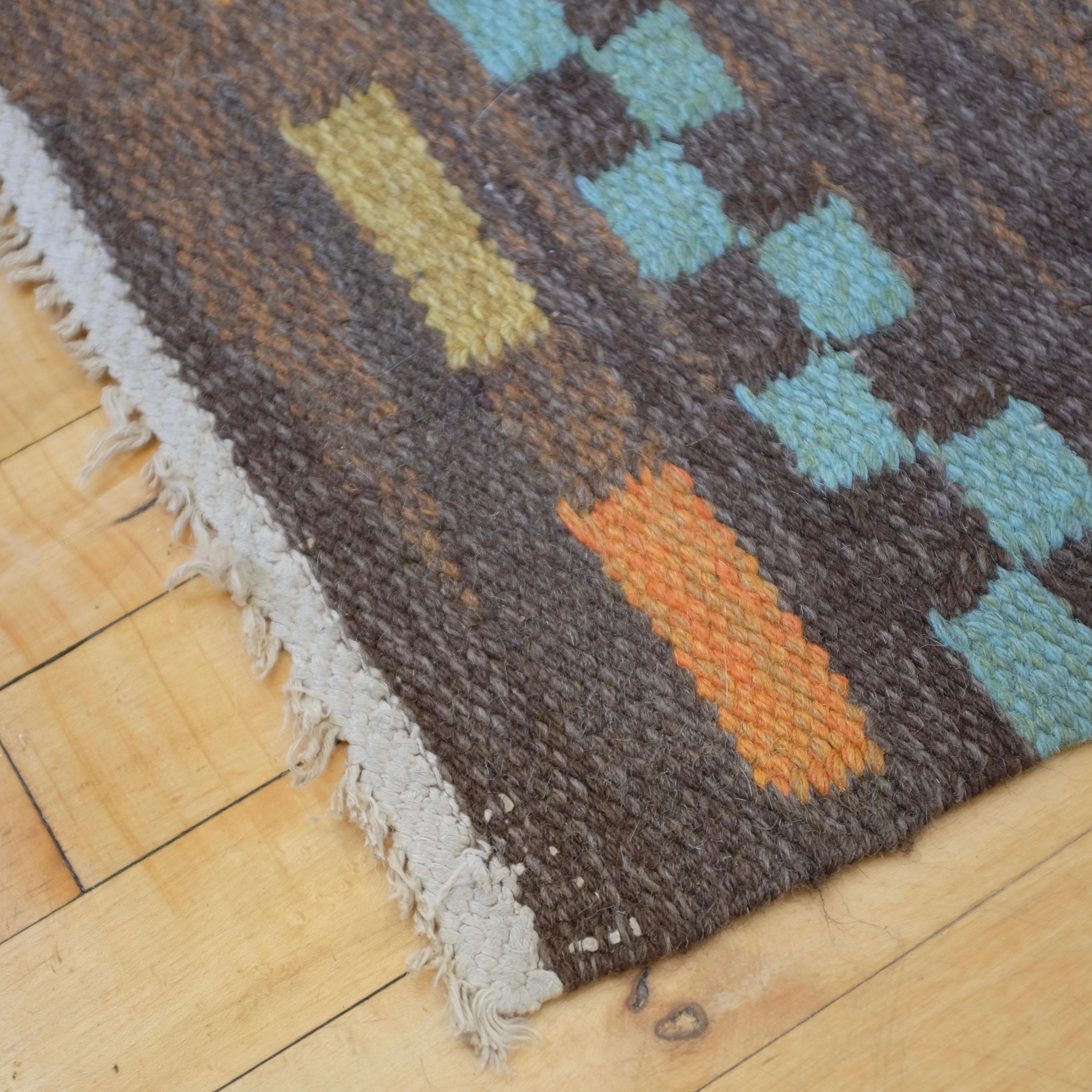 Vintage Swedish Mid-century rug Bon état - En vente à New York, NY