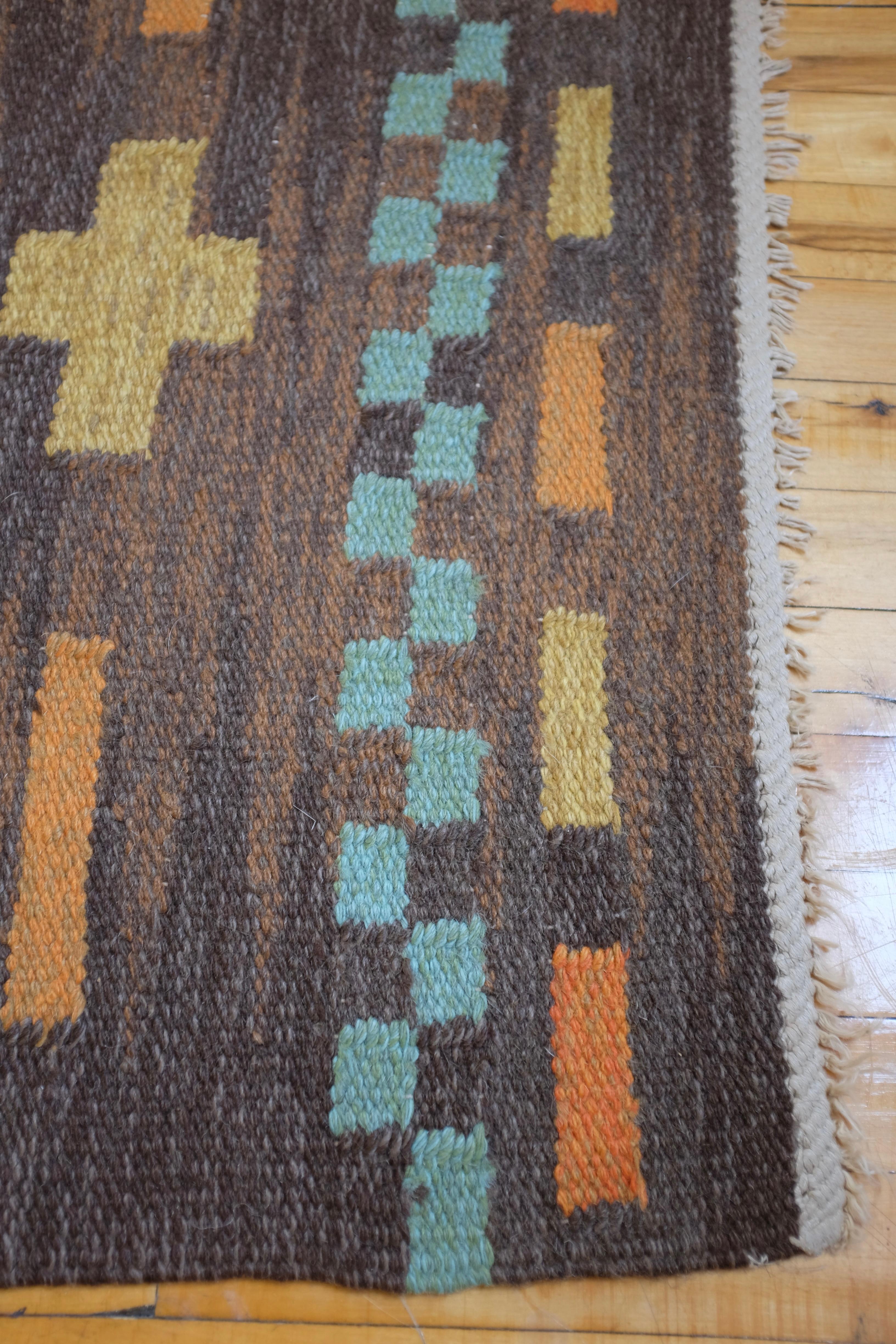 Vintage Swedish Mid-century rug en vente 1