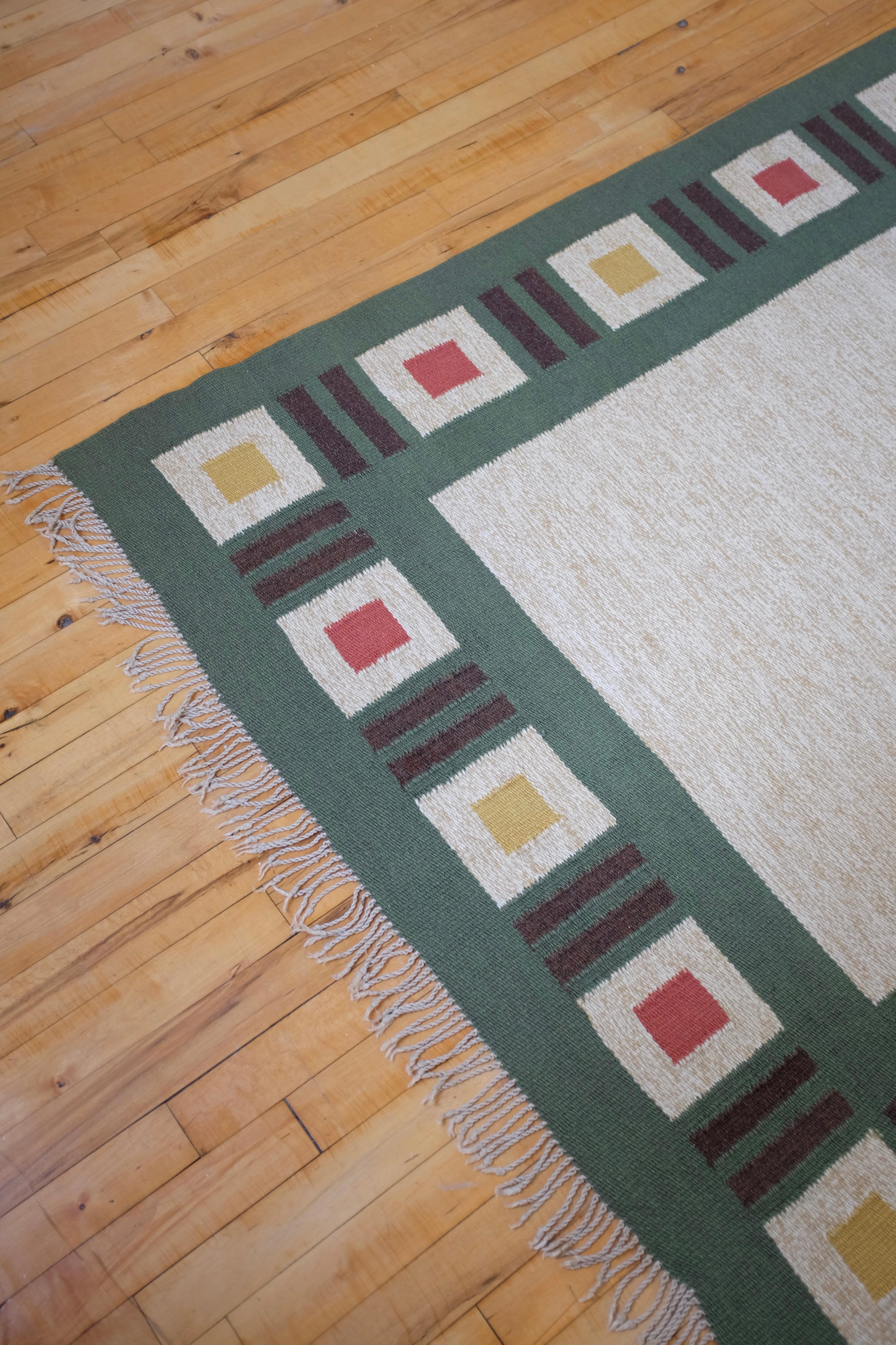 Vintage Swedish Mid-century rug en vente 1