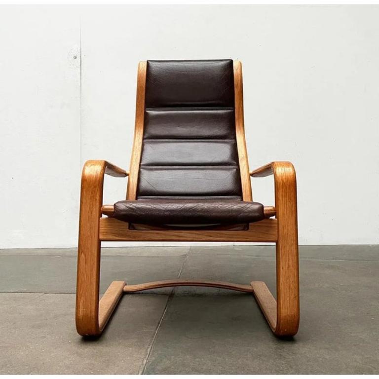 Chaise longue en hêtre Lamello, modèle suédois, Yngve Ekström, 1970 en vente 6