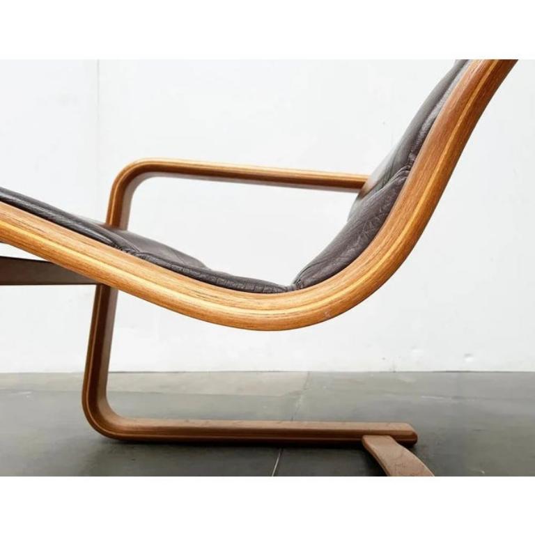 20ième siècle Chaise longue en hêtre Lamello, modèle suédois, Yngve Ekström, 1970 en vente