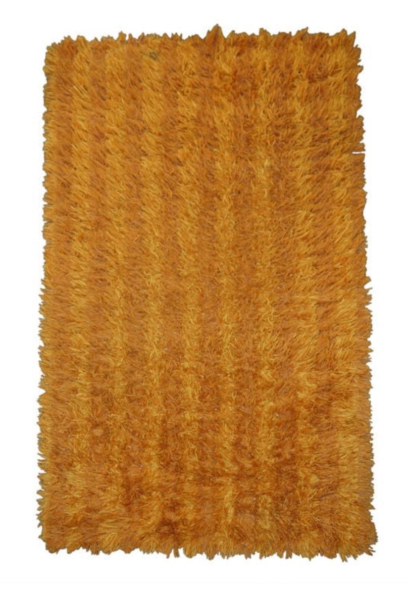 gold shag carpet