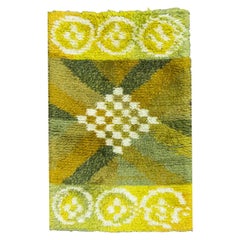 Vintage Swedish Modern Abstract Shag Rug