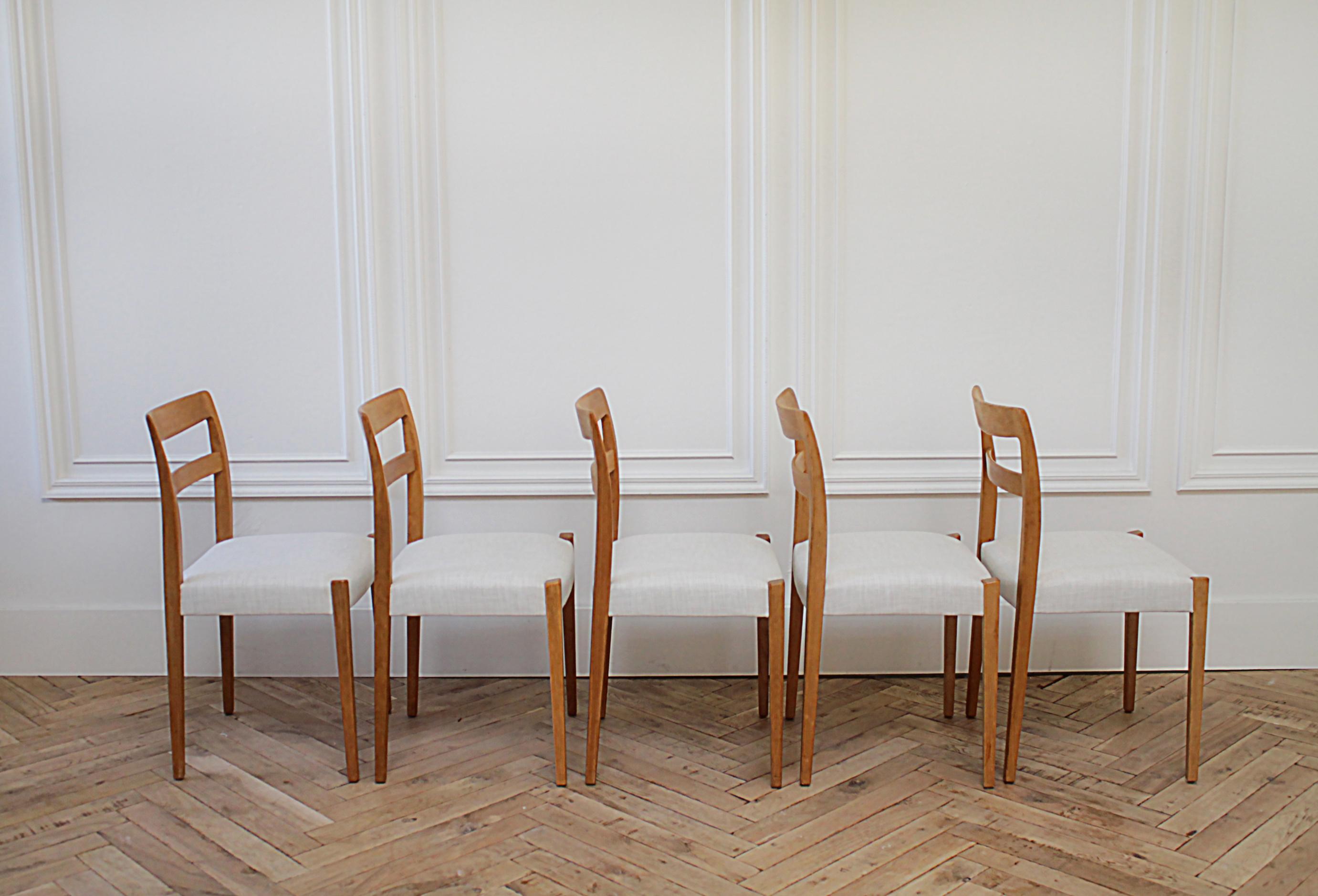 Vintage Swedish Modern Dining Chairs by Troed Bjarnum In Good Condition In Brea, CA
