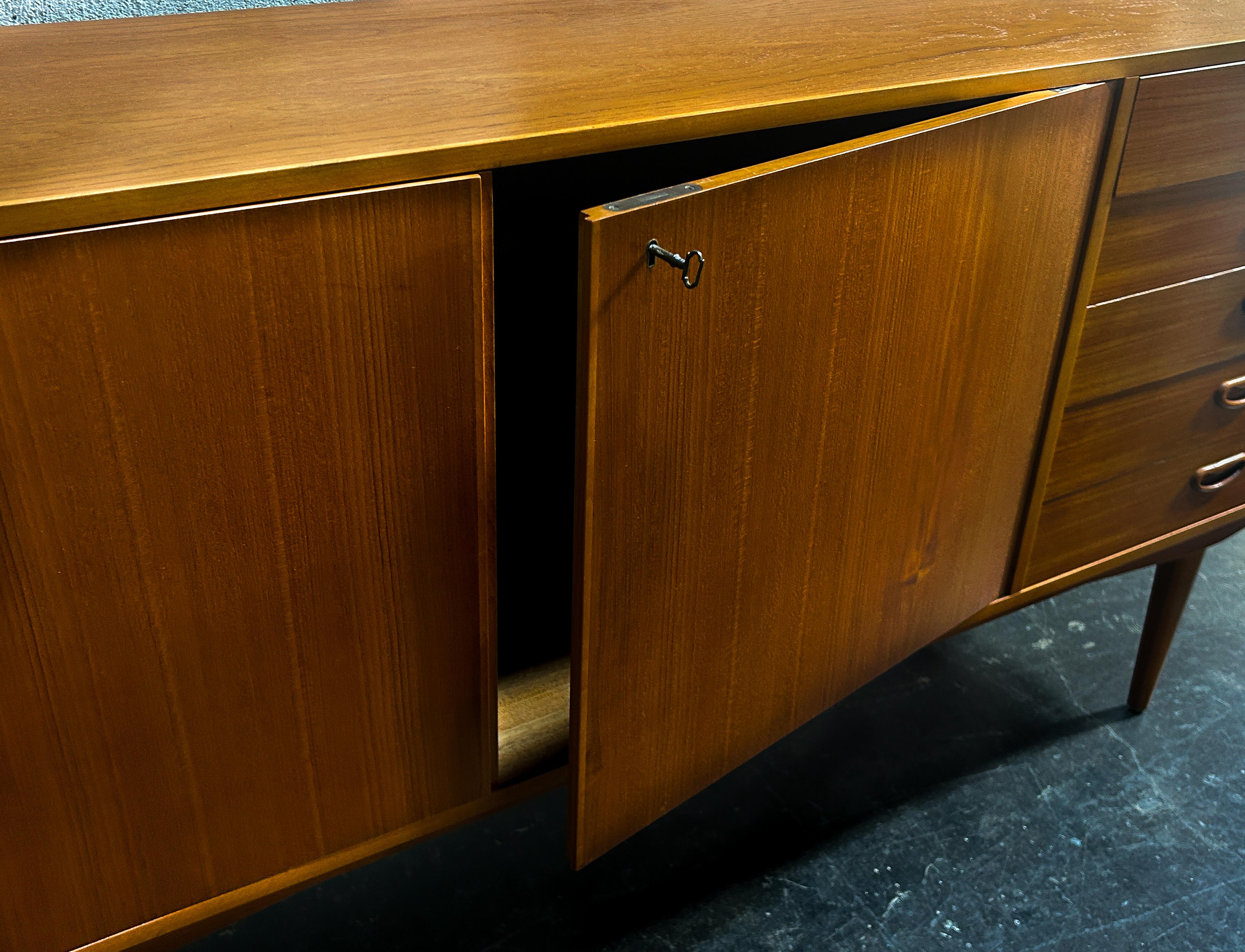Mid-Century Modern Vintage Swedish Modern Modern Teak Credenza c. 1960's For Sale