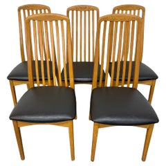 Vintage Swedish Modern Oak Dining Chairs - Set of 5