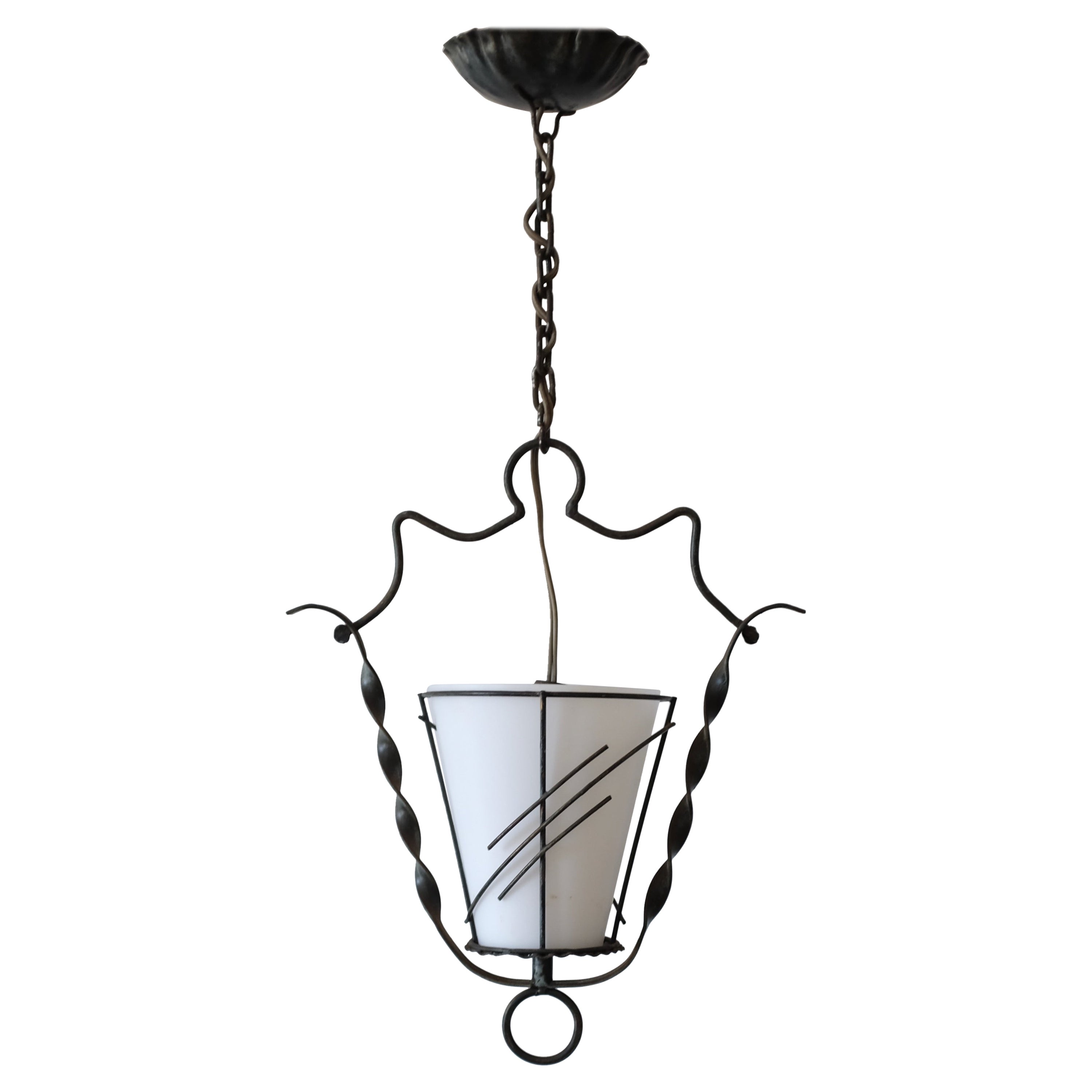 Vintage Swedish Modern Outdoor Pendant