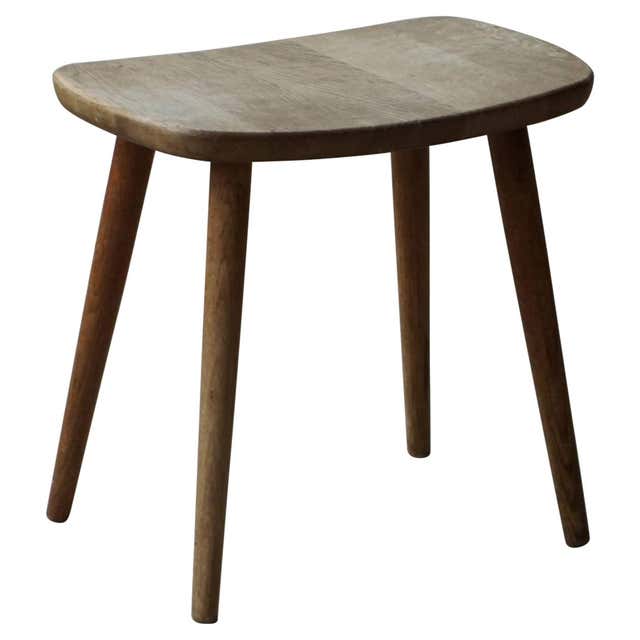 Vintage Scandinavian Rectangular Stool at 1stDibs