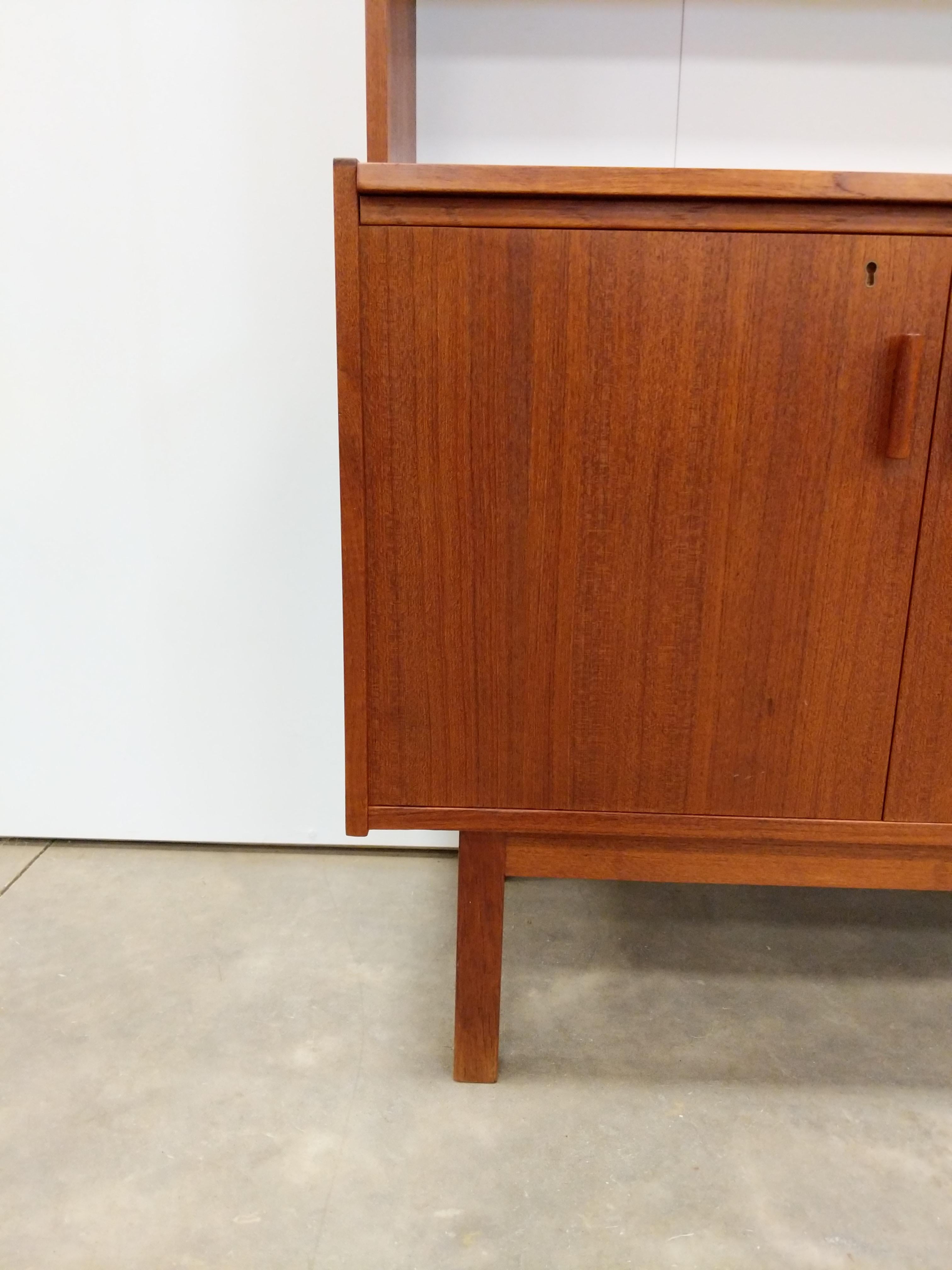 Vintage Swedish Modern Teak Sideboard / Secretary Desk by Breox For Sale 2