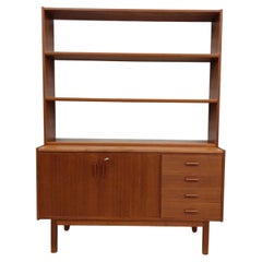 Vintage Swedish Modern Teak Sideboard / Secretary Desk by Breox