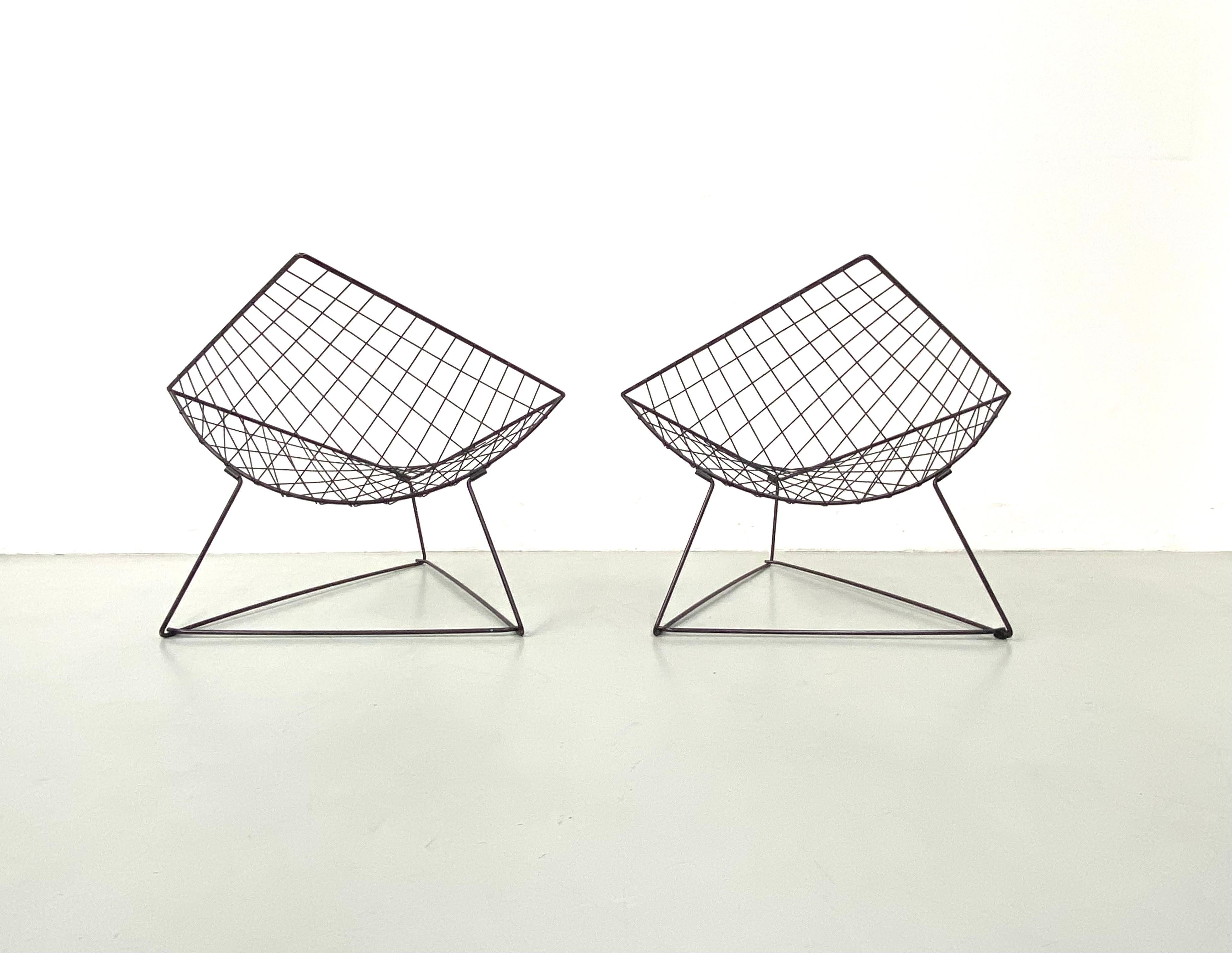 Iron Vintage Swedish OTI Wired Chair by Niels Gammelgaard for IKea, 1980s