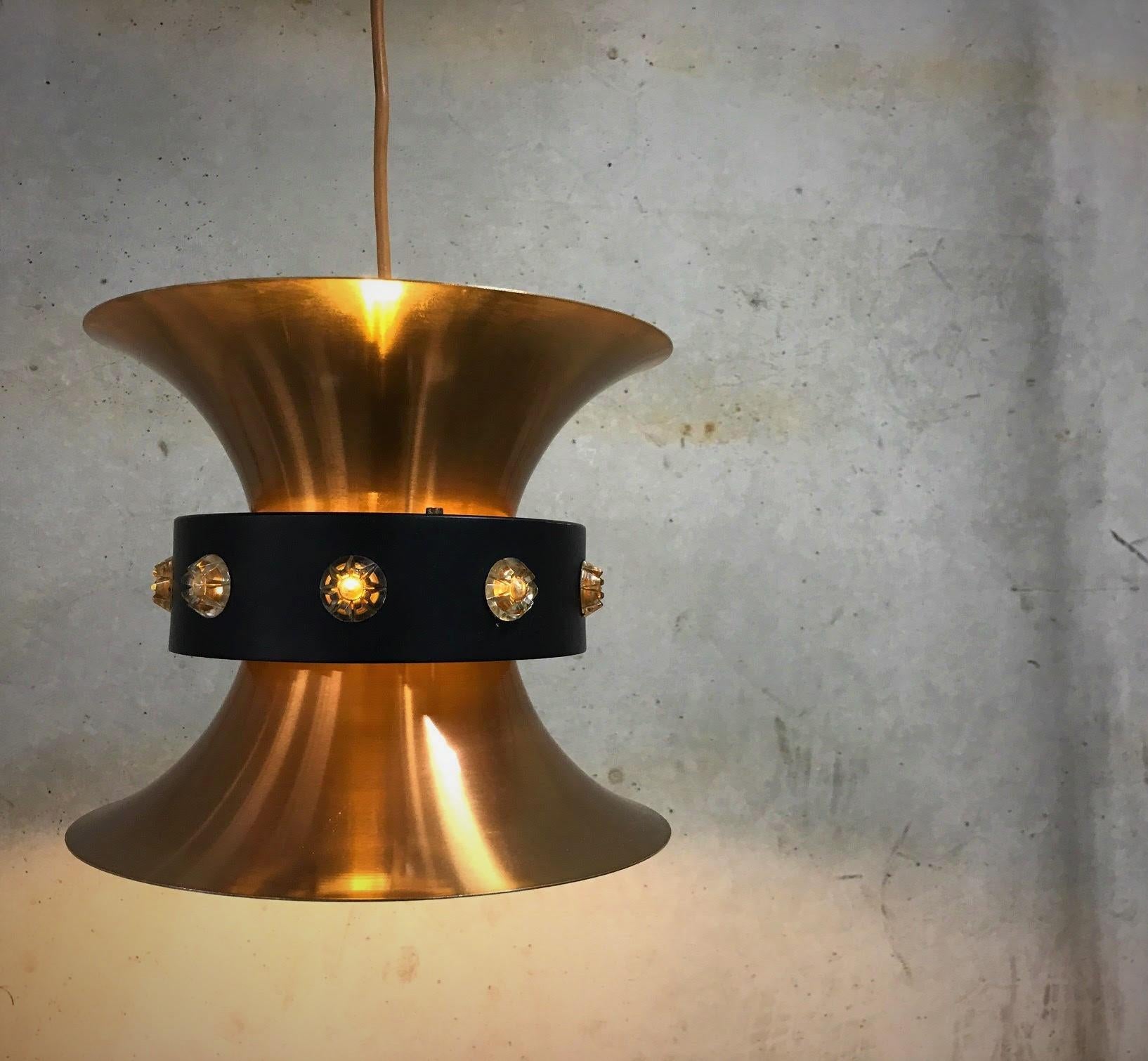 Vintage Swedish Pendant Light by Carl Thore, Brass Scandinavian Pendant Light 1 3