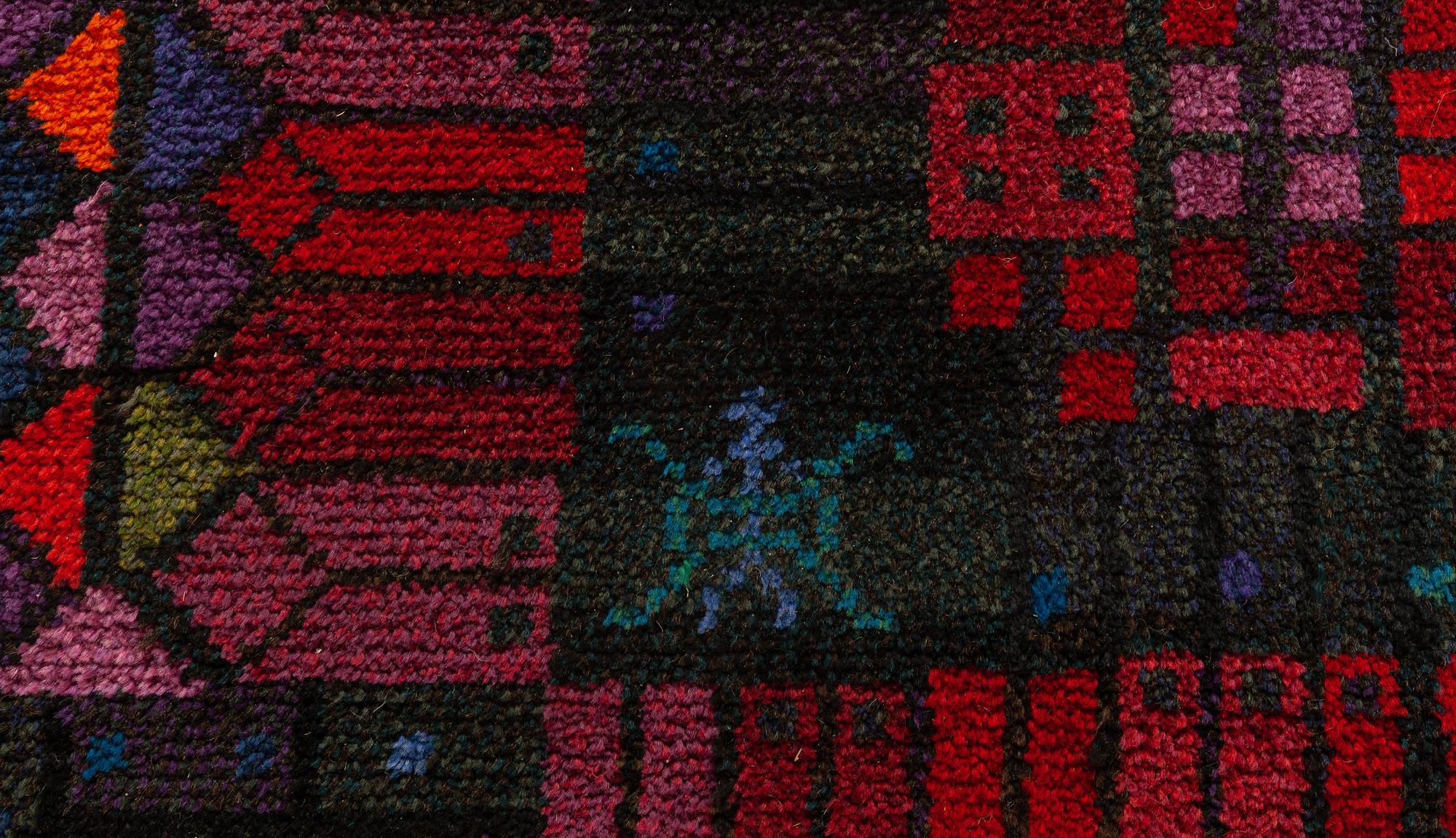 Wool Vintage Swedish Pile Rug by Kerstin Ekengren For Sale