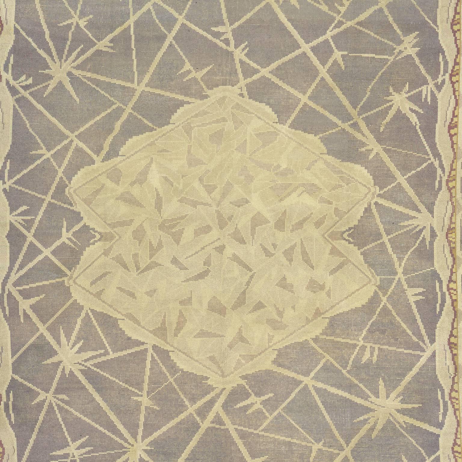 Schwedischer Vintage-Teppich mit Florgeflecht, 1910 (Frühes 20. Jahrhundert) im Angebot