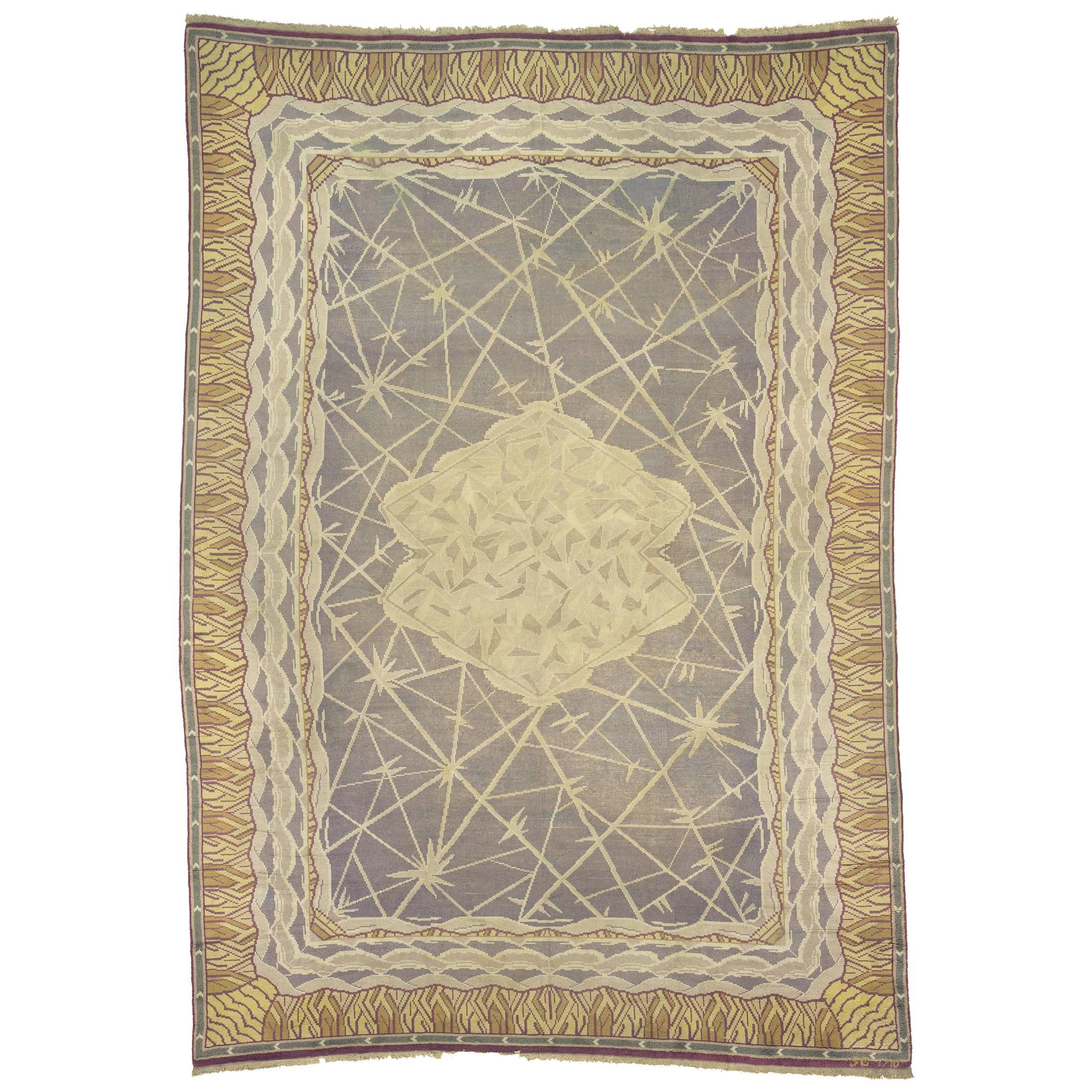 Vintage Swedish Pile Weave Carpet, 1910 For Sale