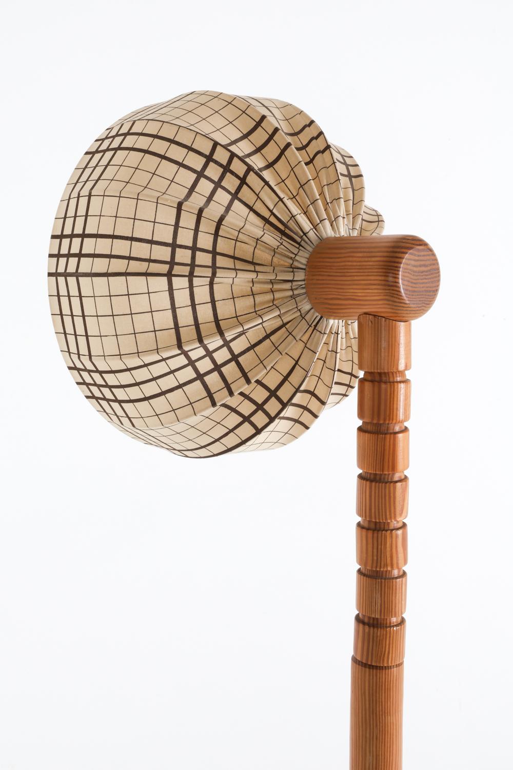 Schwedische bewegliche Vintage-Stehlampe aus Kiefernholz, ca. 1980er Jahre 5