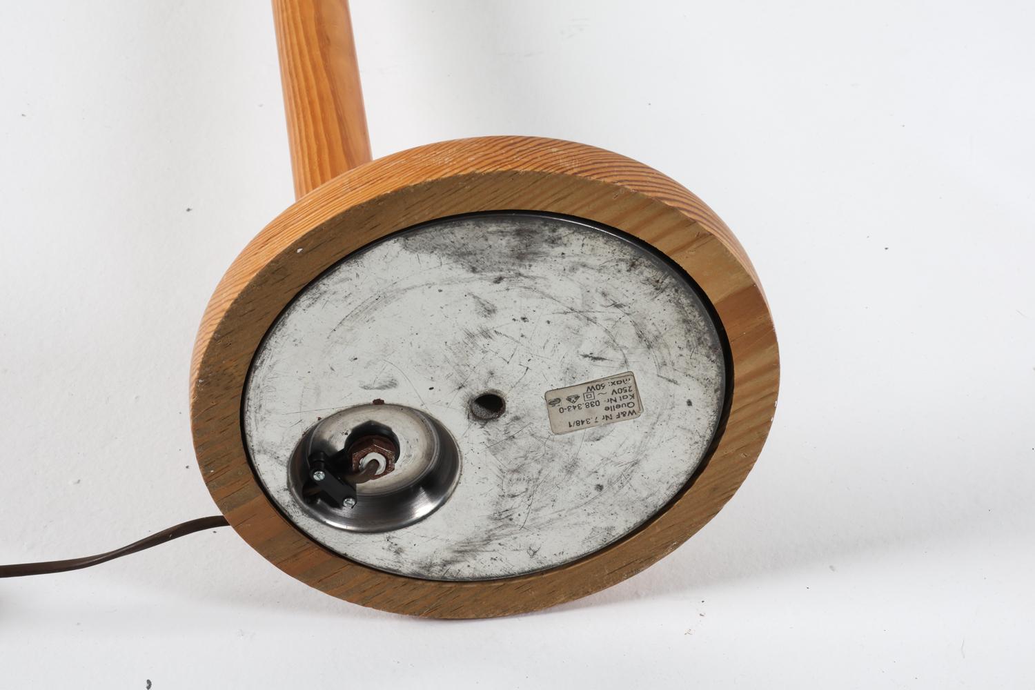 Schwedische bewegliche Vintage-Stehlampe aus Kiefernholz, ca. 1980er Jahre 7