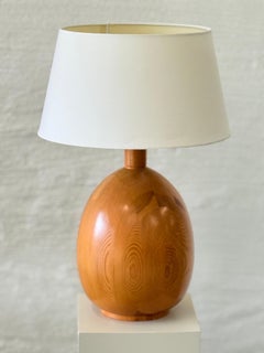 Lampada da tavolo svedese d'epoca in pino, Markslöjd anni '70