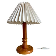 Vintage Swedish Pine Table Lamp, 1970s