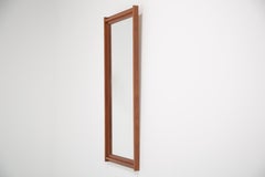 Vintage Swedish Profiled Teak Mirror, 1960s