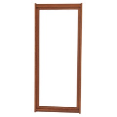 Vintage Swedish Profiled Teak Mirror, 1960s