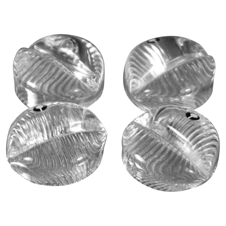 Vintage Swedish Pukeberg Clear Glass Place Knife Holders, 1960s For Sale at 1stDibs pukeberg