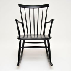 Mecedora sueca vintage de Roland Rainer para Hagafors