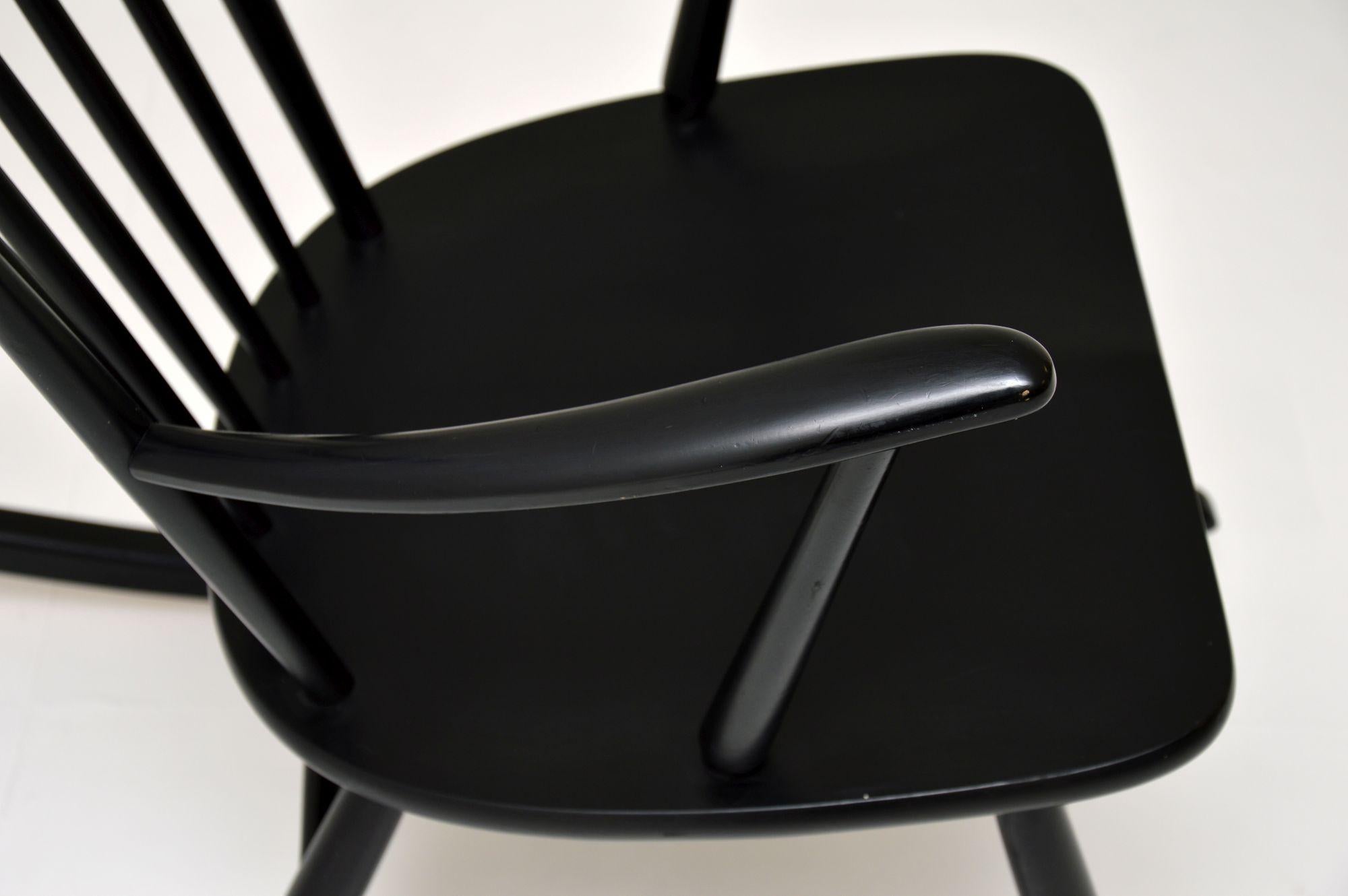 Wood Vintage Swedish Rocking Chair by Roland Rainer for Hagafors For Sale