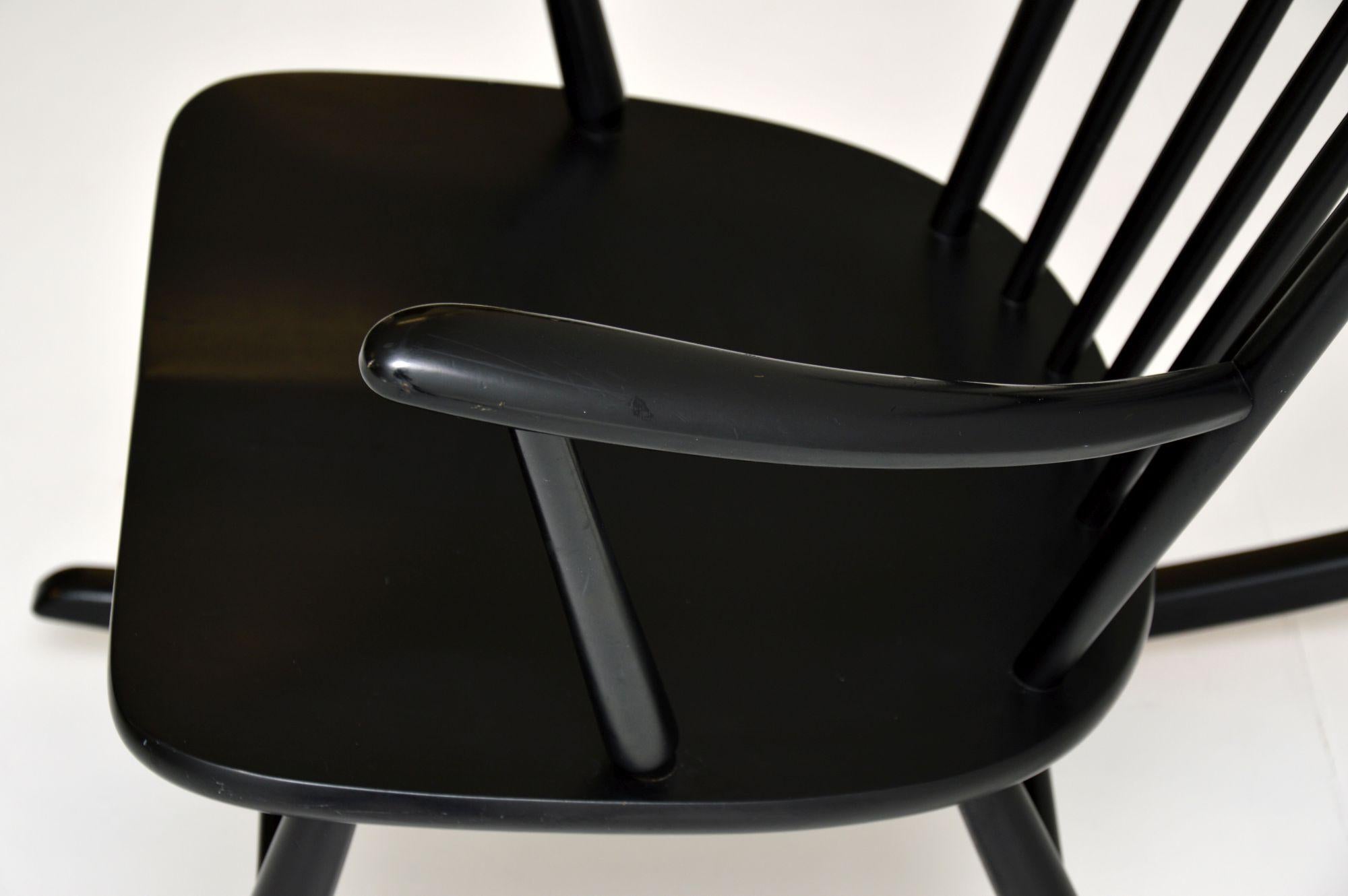 Vintage Swedish Rocking Chair by Roland Rainer for Hagafors For Sale 1