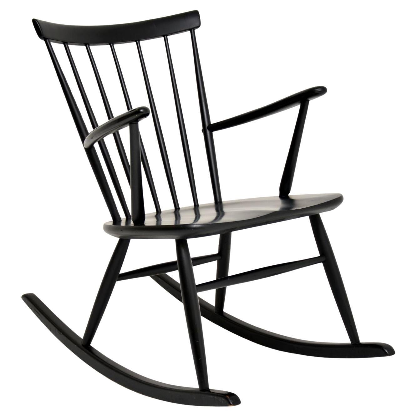Vintage Swedish Rocking Chair by Roland Rainer for Hagafors For Sale