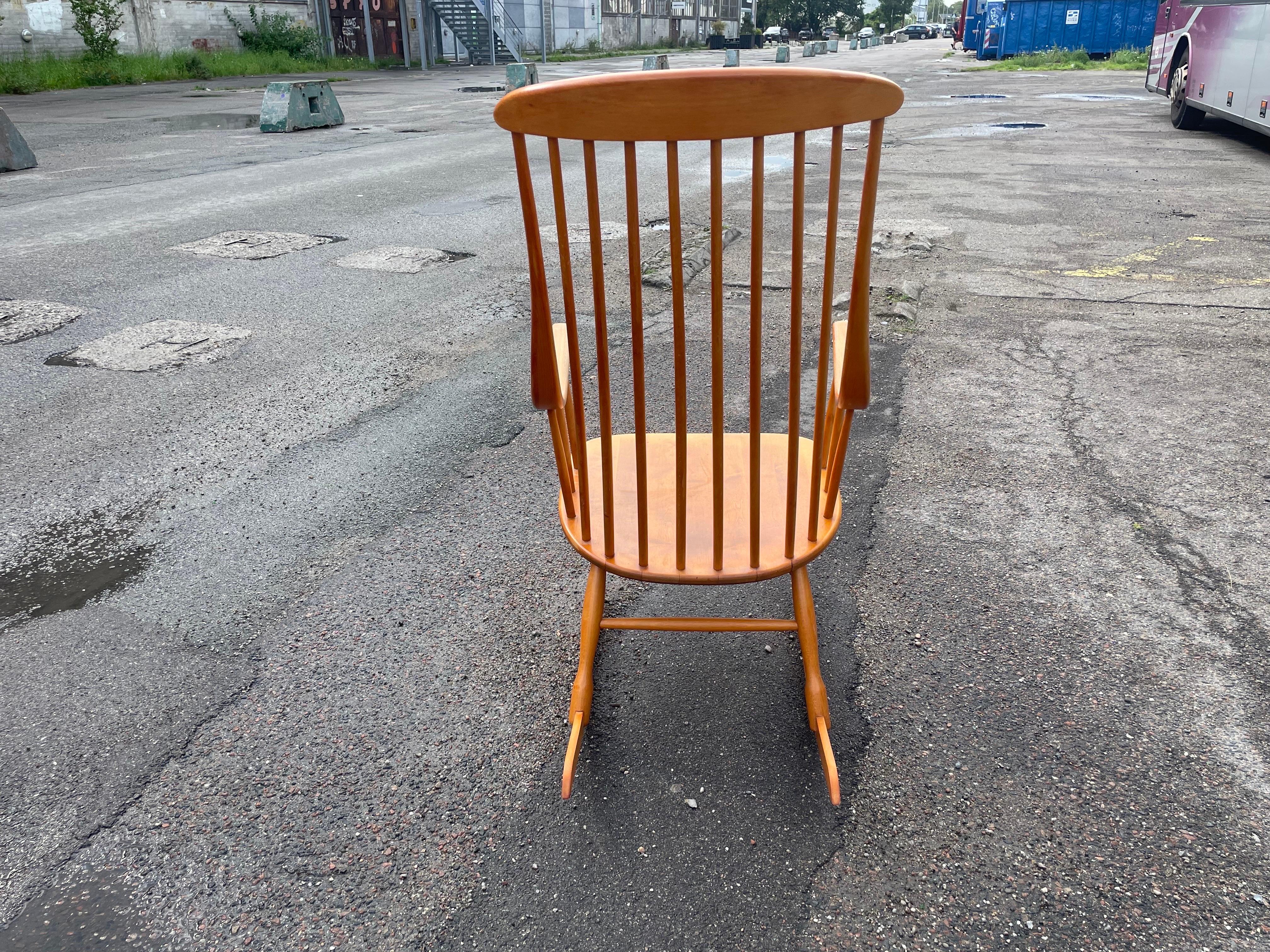 Vintage Swedish Rocking Chair `Grandessa´ by Lena Larsson for Nesto 1960´s For Sale 2