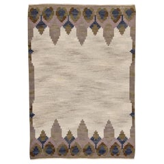 Vintage Swedish rolakan flat weave rug Kelim by Judith Johansson `Norrviken` Vintage Swedish rolakan flat weave rug Kelim by Judith Johansson `Norrviken`