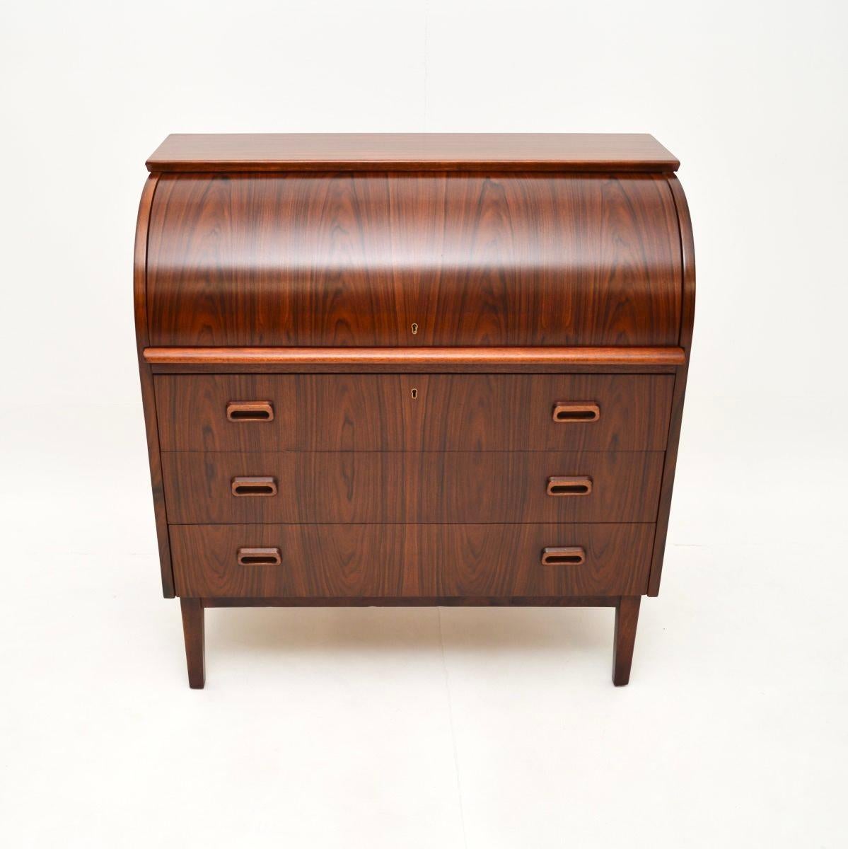 Schwedisches Roll-Top-Büro im Vintage-Stil (Holz) im Angebot