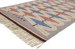 Vintage Scandinavian Swedish Röllakan Rug