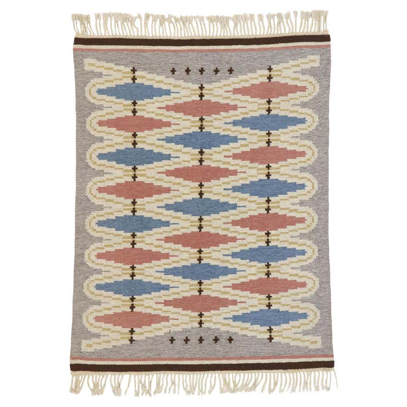 Vintage Swedish MCM Rug with Scandinavian Modern Style, Modern Danish ...