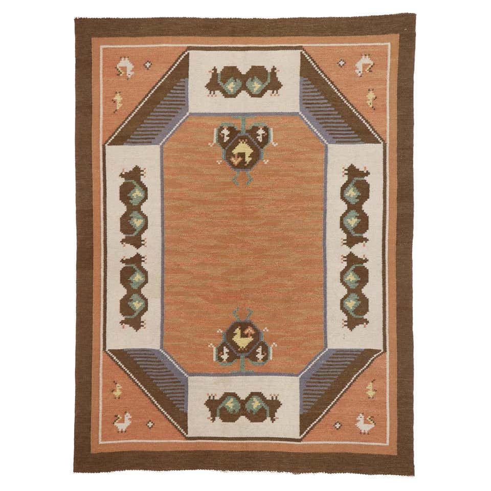 Vintage Swedish MCM Rug with Scandinavian Modern Style, Modern Danish ...