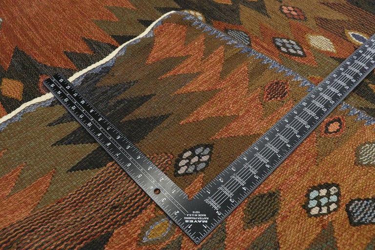 Vintage Swedish Kilim Rug by Barbro Nilsson with Scandinavian Biophilic ...
