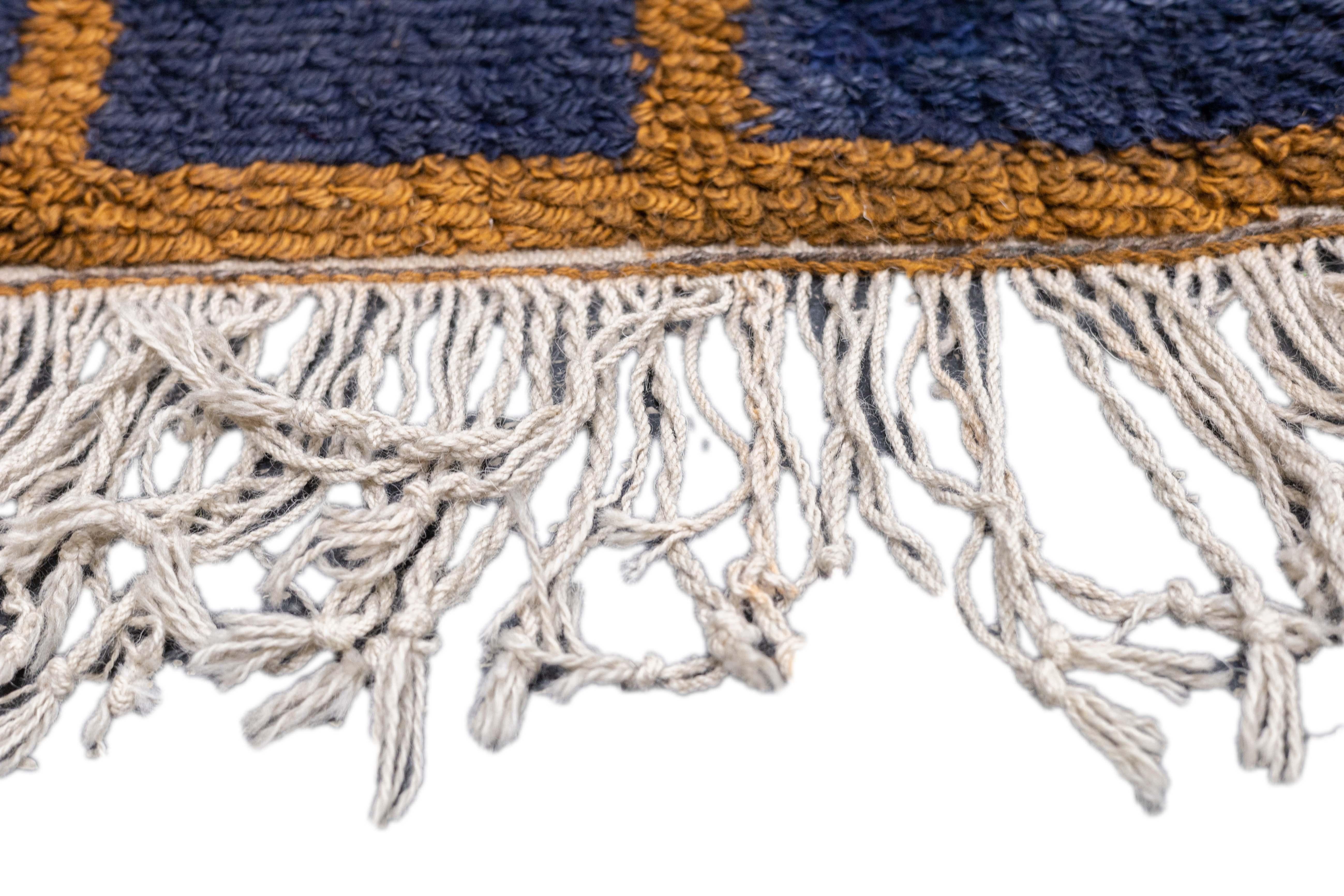 Wool Vintage Swedish Rug 4'1'' x 4'10'' For Sale