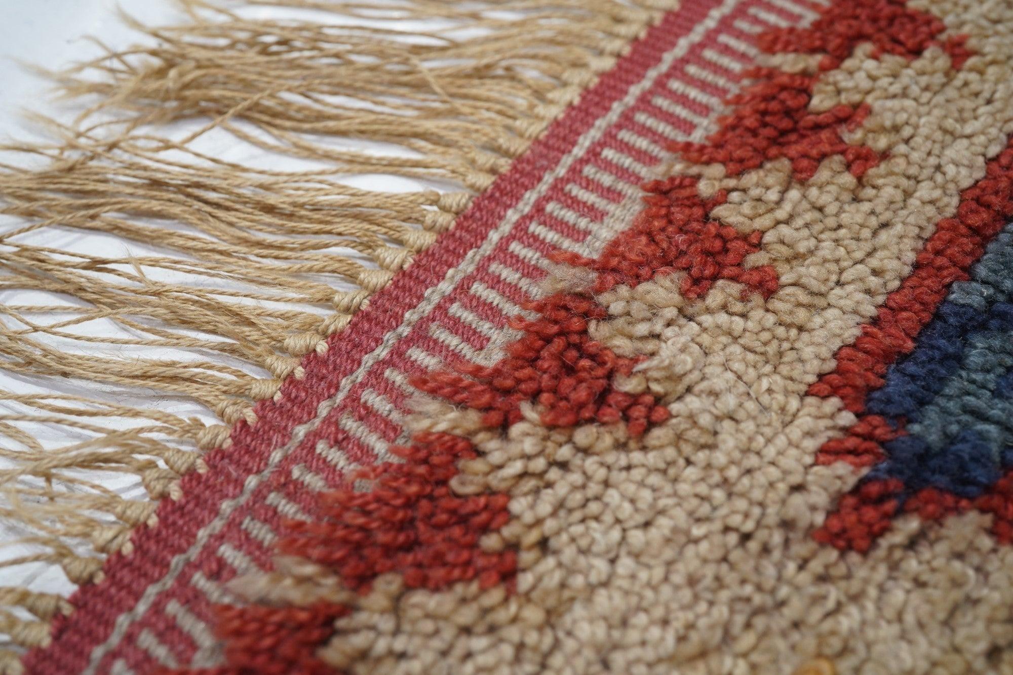 Laine Tapis suédois vintage 5'4'' x 7'6'' en vente