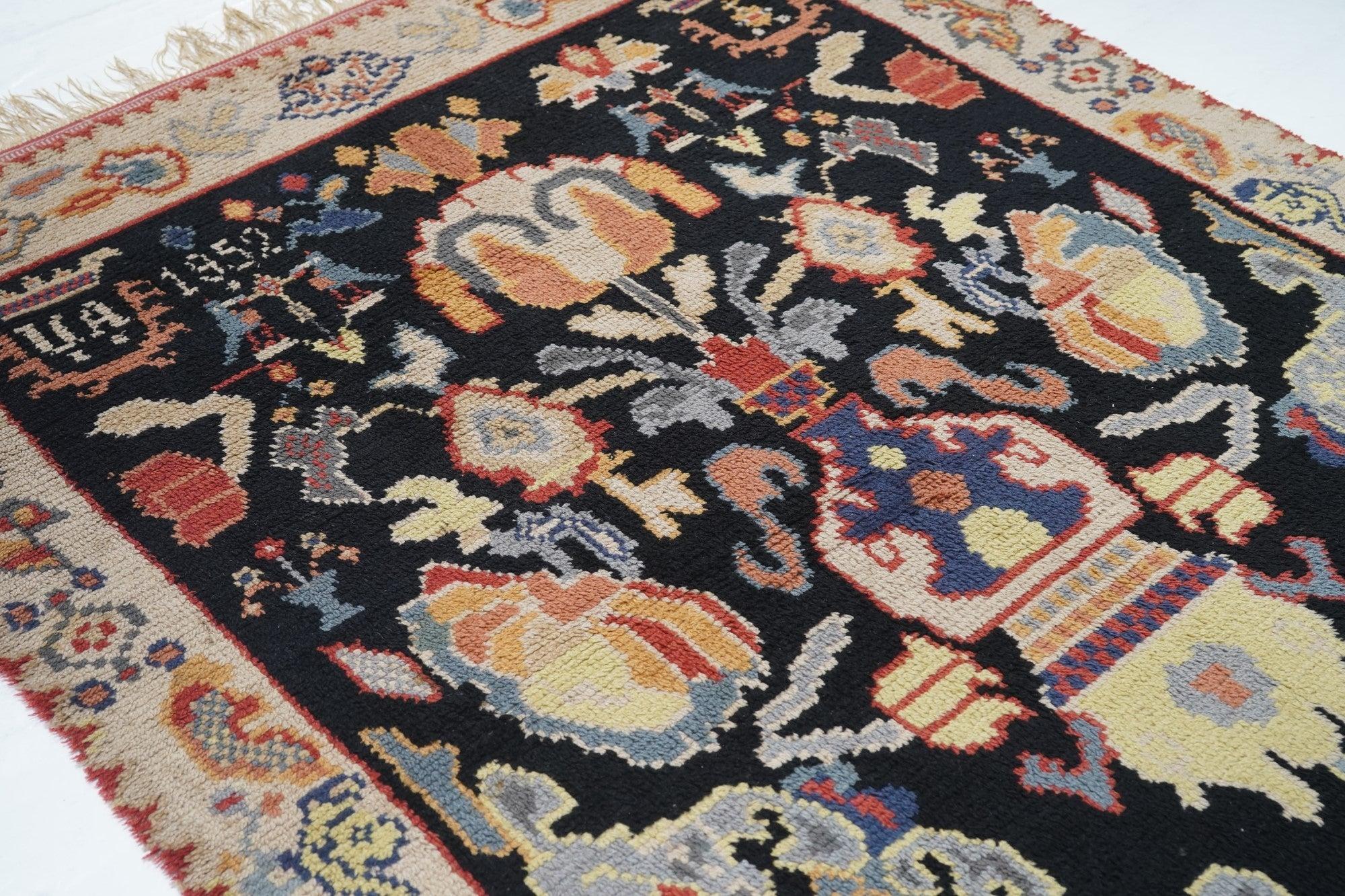 Tapis suédois vintage 5'4'' x 7'6'' en vente 1