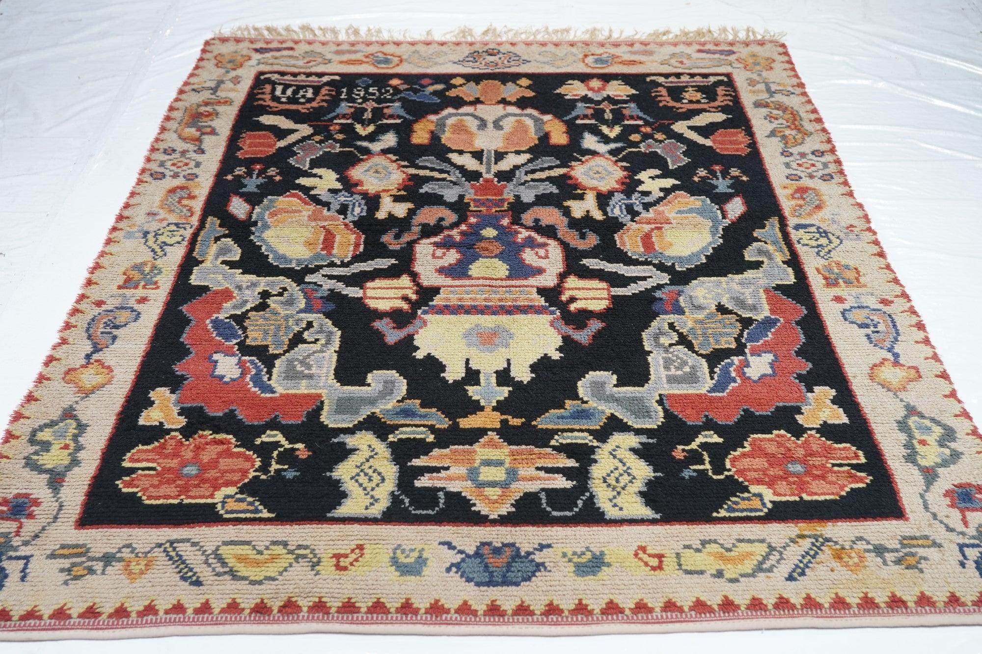Tapis suédois vintage 5'4'' x 7'6'' en vente 3
