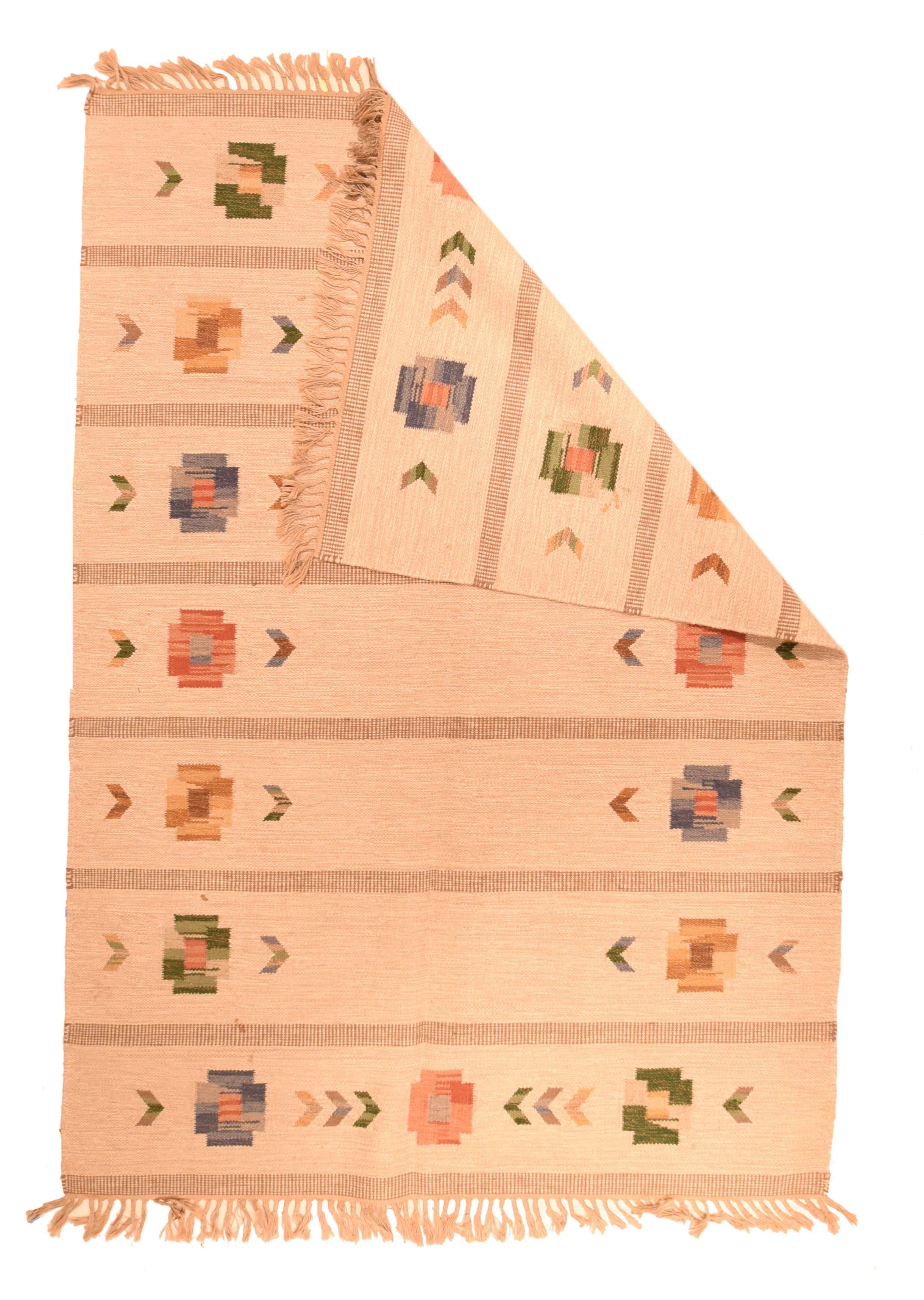 Tappeto vintage svedese 5'7'' x 7'11''. 
