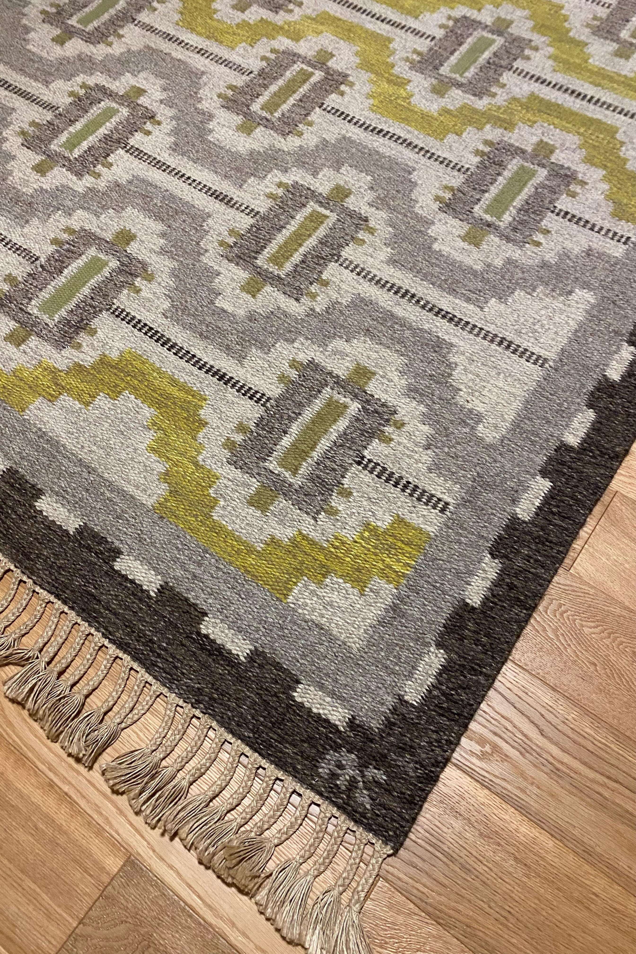 Schwedischer Vintage-Teppich von Aina Kånge (Skandinavische Moderne) im Angebot