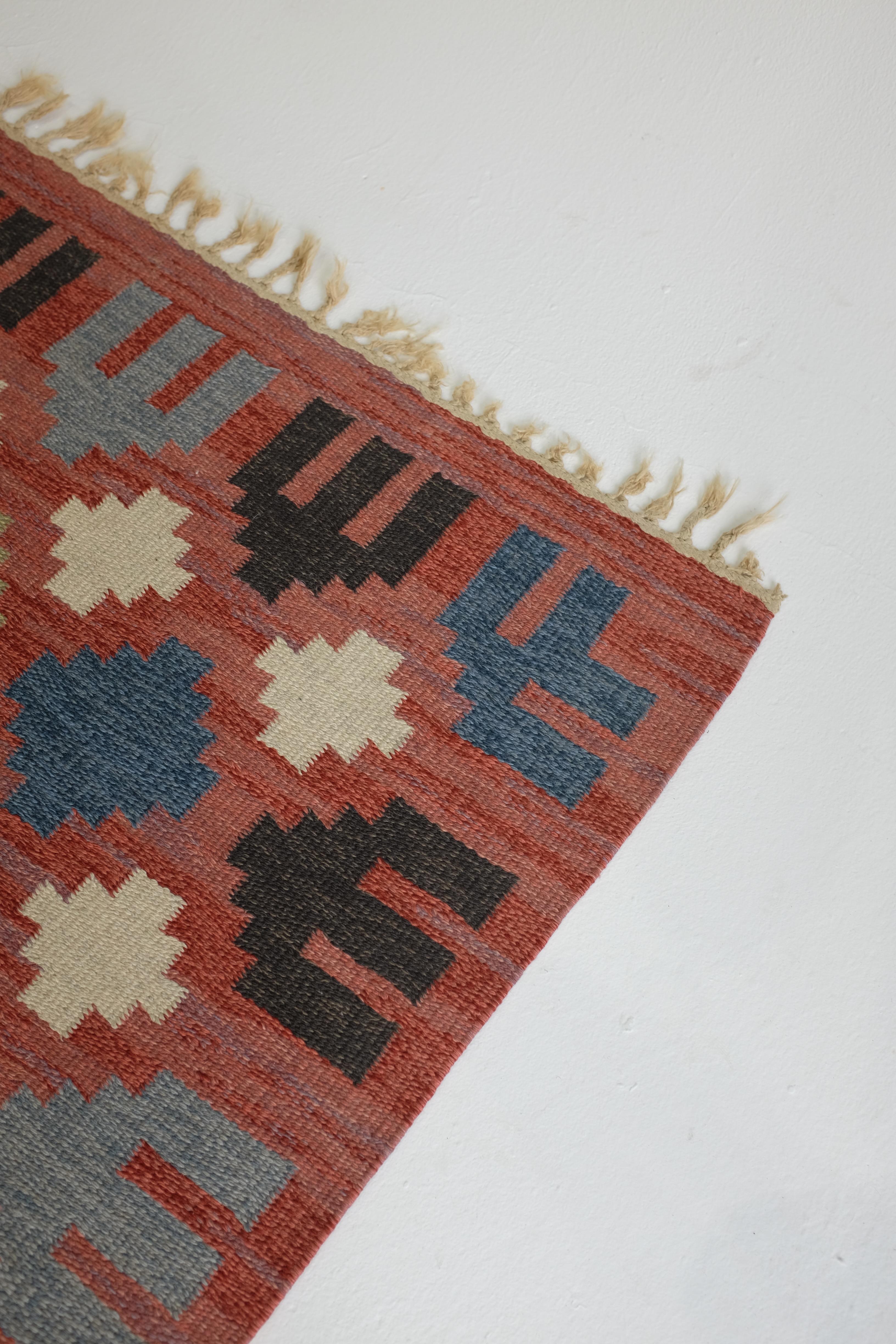 Vintage Swedish Rug by Anna Greta Sjöqvist 1