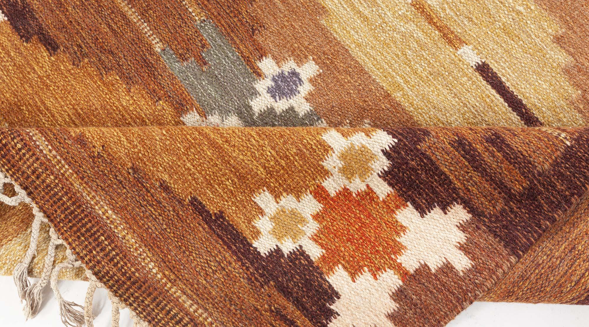 Mid-Century moderno Tappeto svedese vintage di Ingegerd Silow in vendita