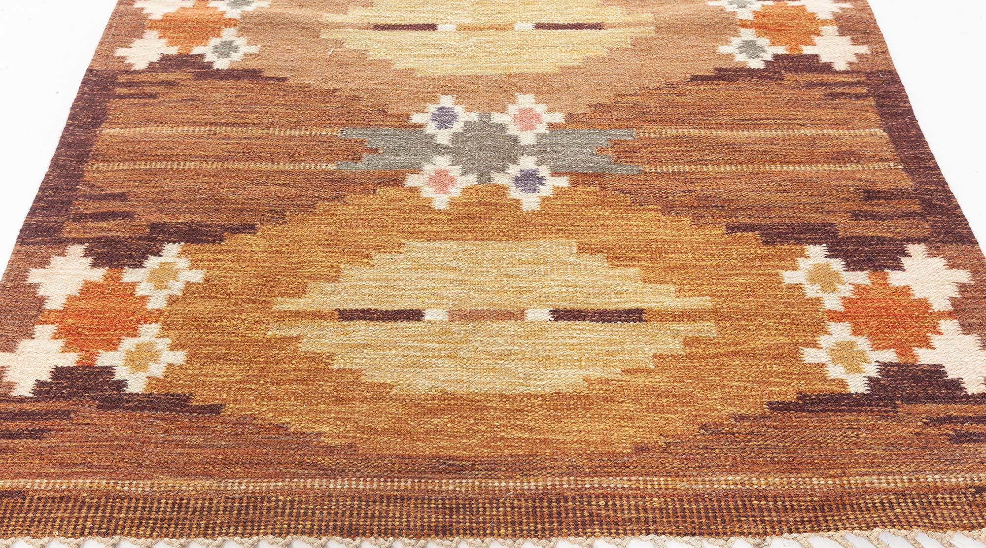 Scandinavian Vintage Swedish Rug by Ingegerd Silow